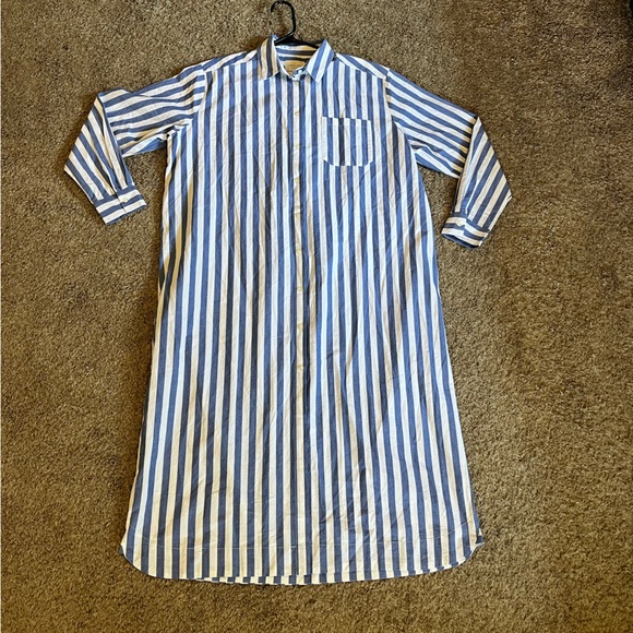 NWOT Sézane Women’s Maxine Oversized Blue & White Stripe Shirt Dress Size Small - Picture 8 of 10